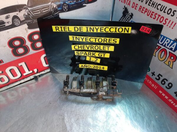 Riel con inyectores  chevrolet spark gt año:2013