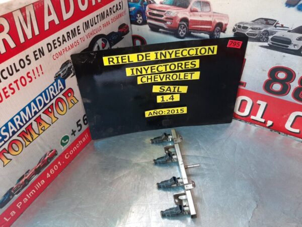 Riel con inyectores chevrolet sail 1.4 año:2014